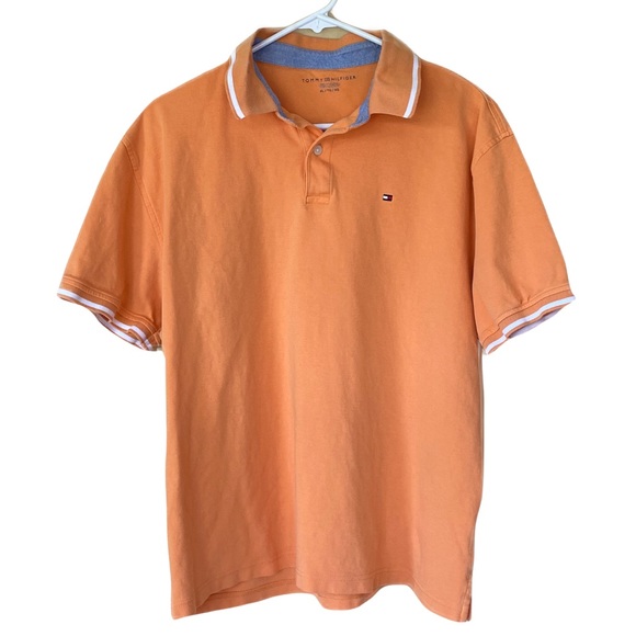 TOMMY HILFIGER Orange Polo Shirt - Picture 1 of 4